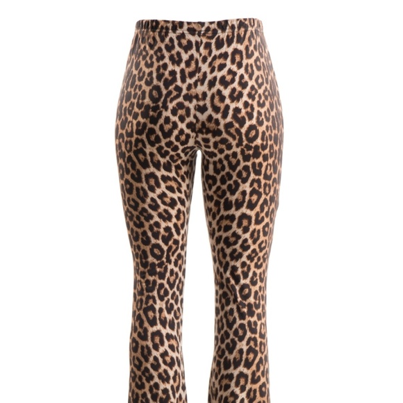 LEOPARD PRINT BELL BOTTOM PANTS - Picture 4 of 8